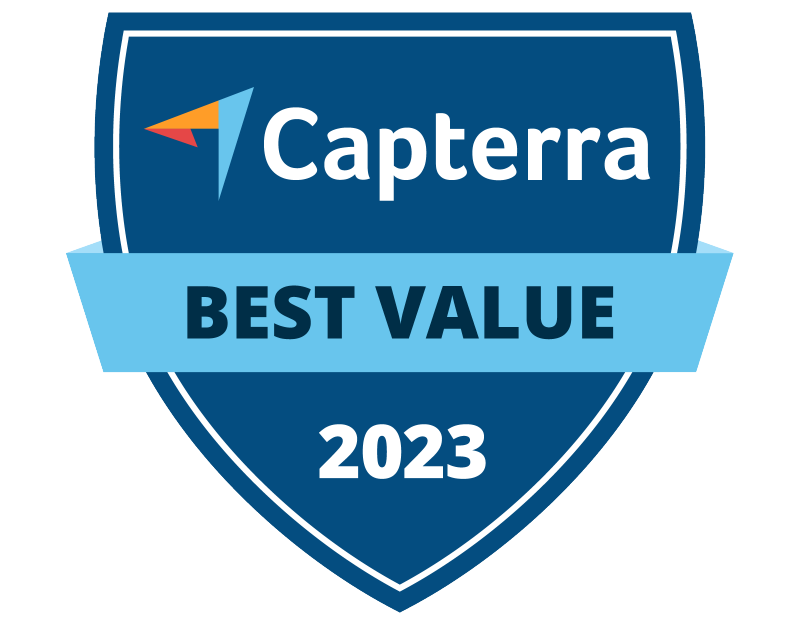 Capterra Best Value 2023 badge
