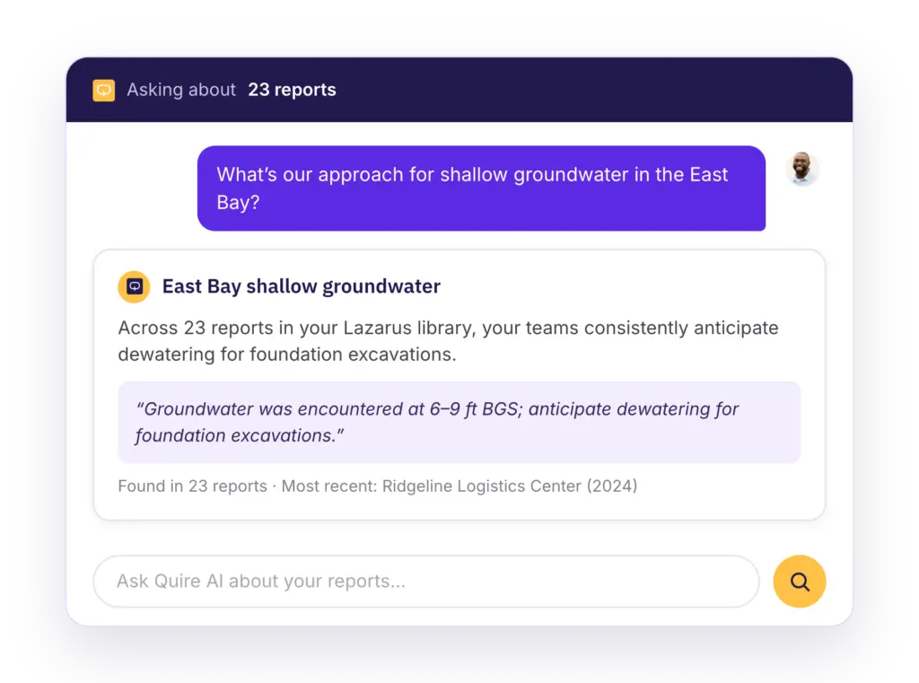 WordBank surfacing firm-approved language inside the Quire editor